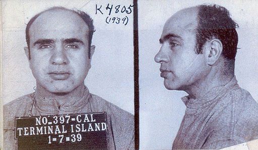 Mugshot of Al Capone in Alcatraz
