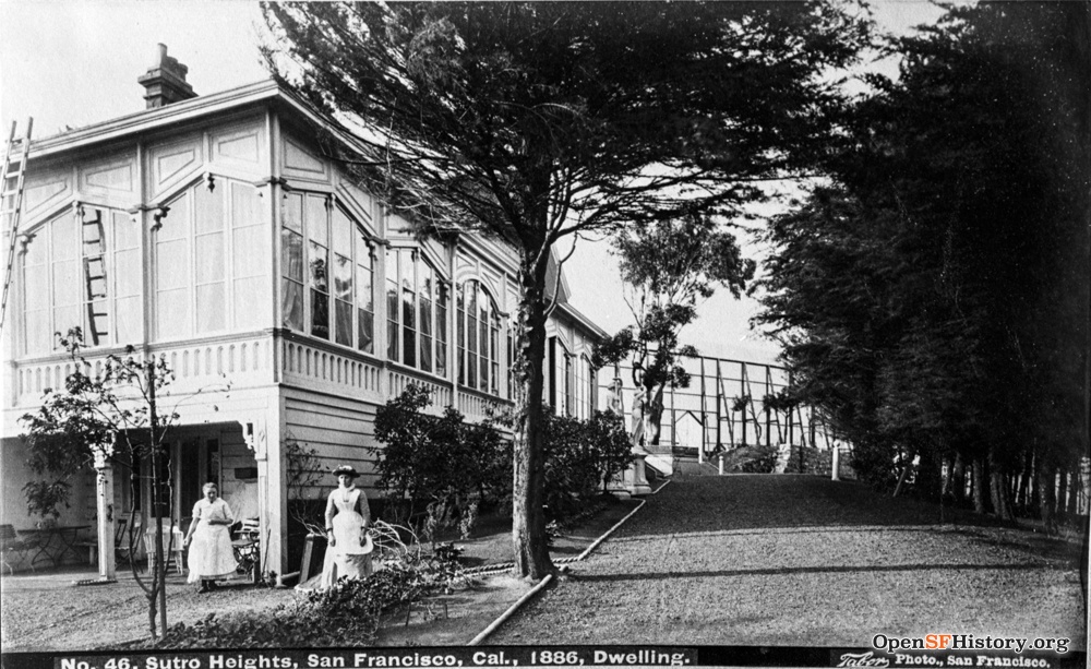 a 1886 photo of Sutro Heights home 