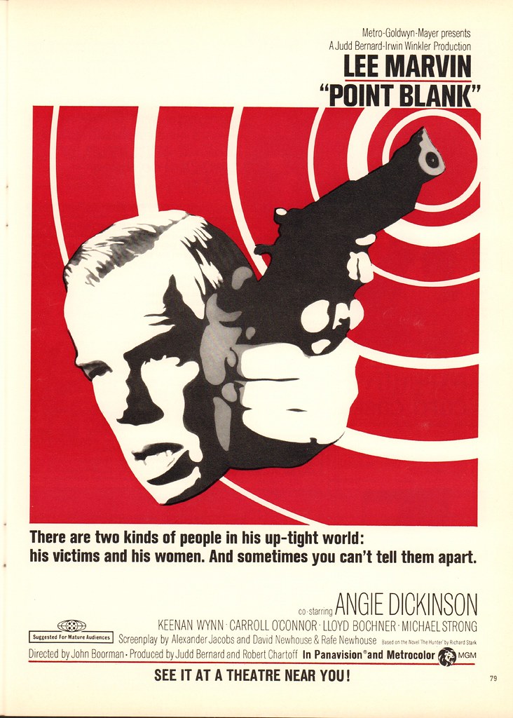 movie poster for point blank, the 1967 movie set on alacatraz