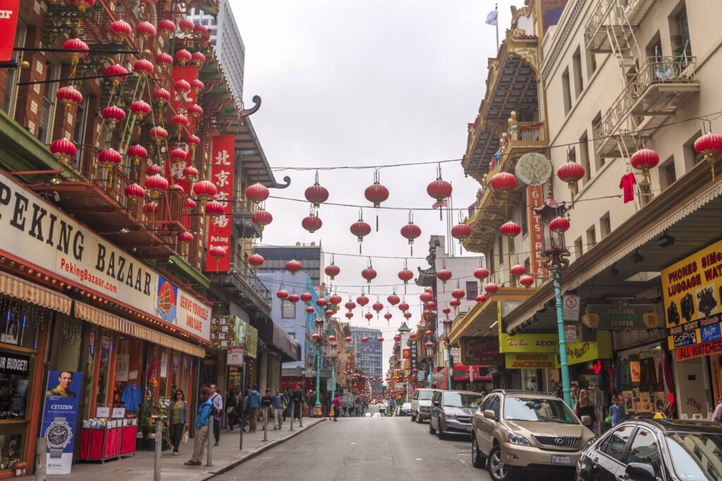 a view down chinatown