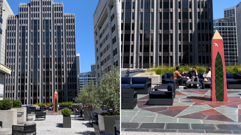 photos of the san francisco private owned public open space at 343 sansome st