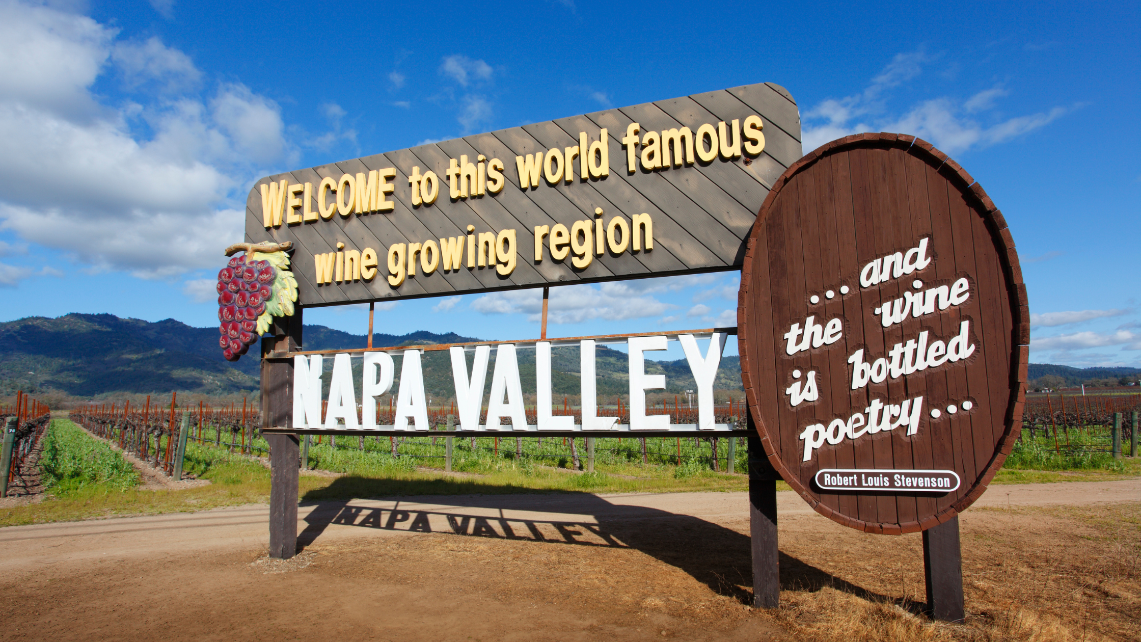 welcome to napa valley sign