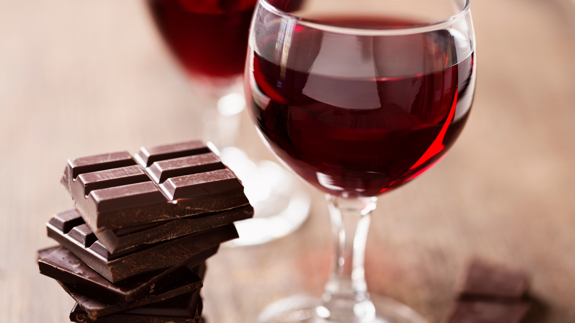 red wine and dark chocolate in napa valley
