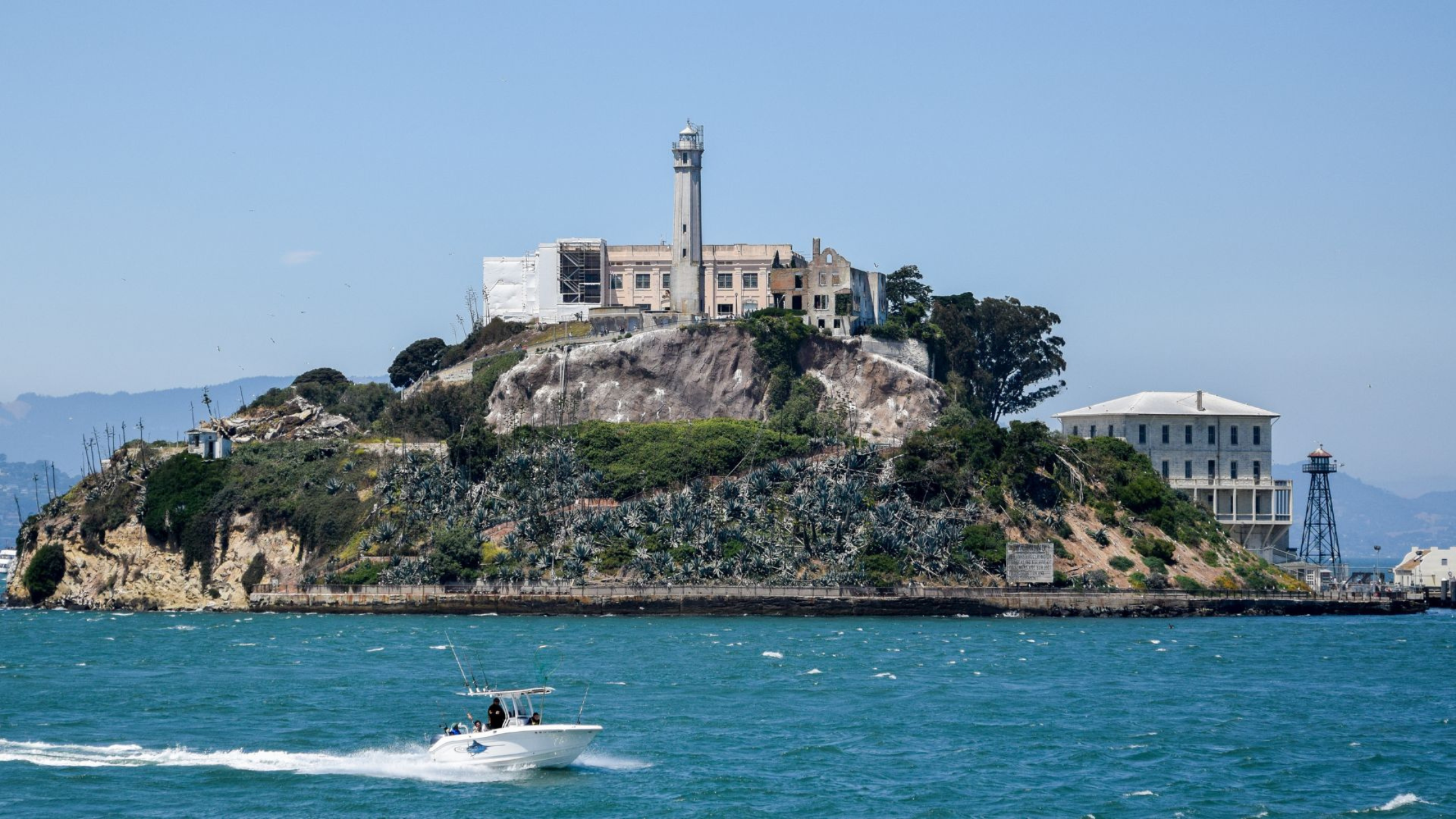 alcatraz island as seen from the bay