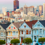 the painted ladies at alamo square in san francisco